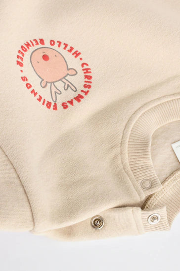 |Niña| Conjunto de leggings y sudadera para bebé Neutral Christmas (0 meses a 2 años)