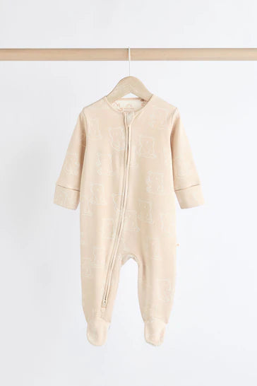 |BabyBoy| Pacote De 3 ijamas Neutros Para Bebê Urso (0-2 anos)