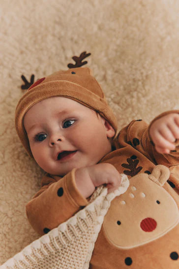 |BabyGirl| Macacão De Elfo De Natal Para Bebê - Marrom (0 meses a 2 anos)