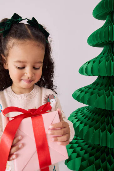 |Girl| Vestido Jumper De Personagem De Natal Ecru Marl (3 meses a 7 anos)