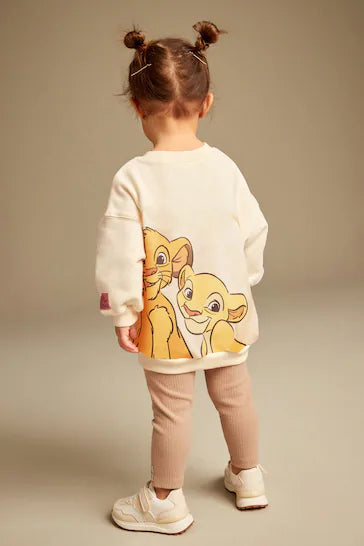 |Girl| Conjunto de suéter e leggings rosa Rei Leão (3 meses - 7 anos)