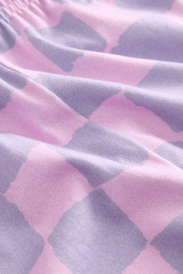 |BigGirl| Pacote De 3 Pijamas Curtos Divertidos Rosa/Amarelo/Roxo (9 meses a 16 anos)