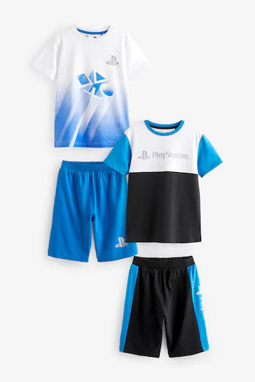 |BigBoy| Pacote De 2 Pijamas Curtos Playstation Azul/Preto (3-16 anos)