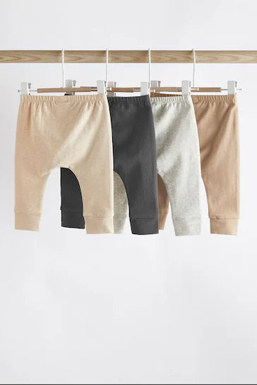 |Niña| Pack de 4 Leggings Neutros para Bebé (0 meses a 2 años)