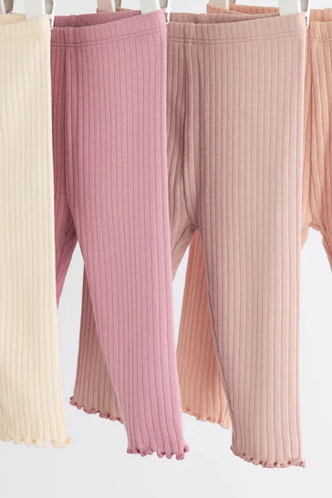 |BabyBoy| Conjunto De 4 Leggings Para Bebê - Rosa Canelado