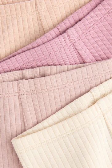 |BabyBoy| Conjunto De 4 Leggings Para Bebê - Rosa Canelado