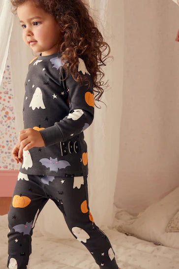 |Girl| Pijama De Halloween - Fantasma Que Brilha No Escuro (9 meses a 12 anos)