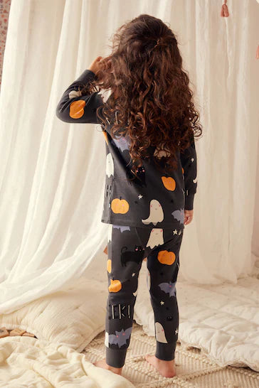 |Girl| Pijama De Halloween - Fantasma Que Brilha No Escuro (9 meses a 12 anos)