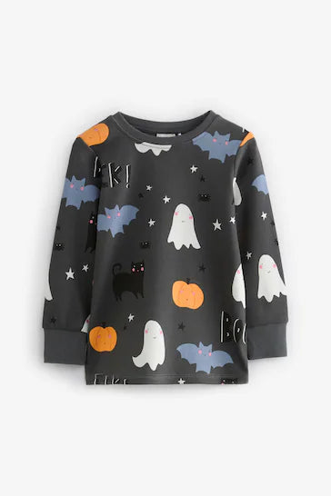 |Girl| Pijama De Halloween - Fantasma Que Brilha No Escuro (9 meses a 12 anos)