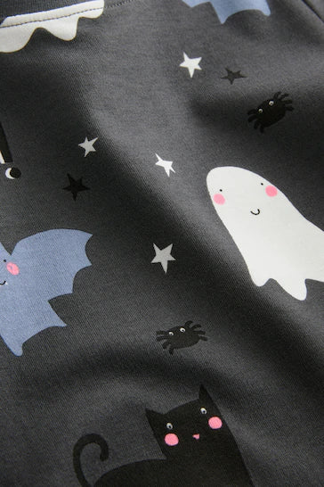 |Girl| Pijama De Halloween - Fantasma Que Brilha No Escuro (9 meses a 12 anos)