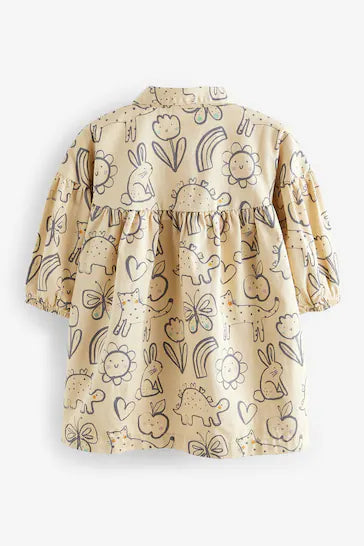 |BigGirl| Cotton Shirt Dress (3mths-8yrs)