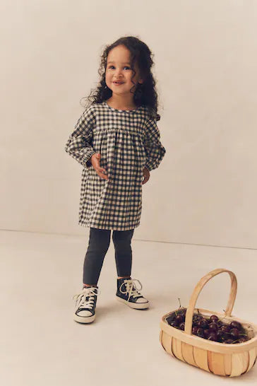 |Girl| Conjunto De Vestido, Jaqueta e Leggings Cinza De Algodão (3 meses a 8 anos)