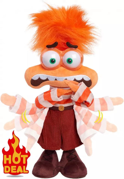 Just Play 2024 NOVO Reino Unido Just Play Inside Out 2 Shaking Plush com recurso de ansiedade Presente para crianças