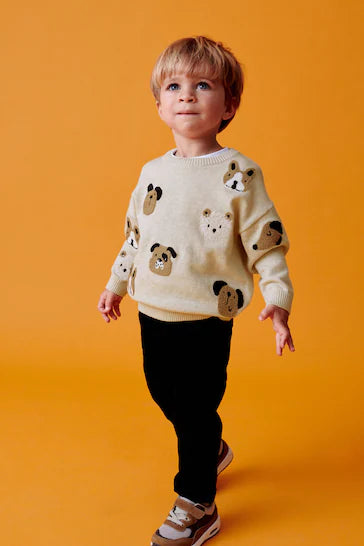 |Boy| Suéter de tricô para cães com caráter neutro (3 meses a 7 anos)