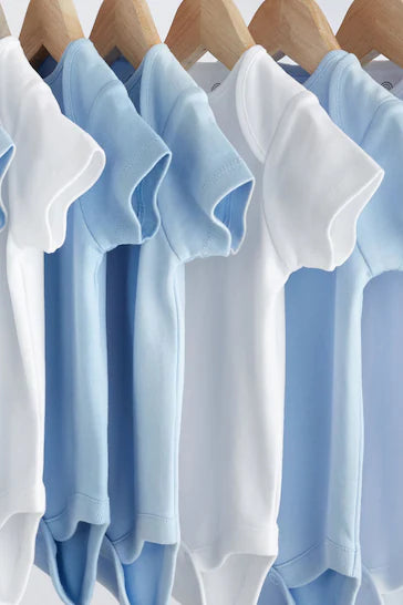 |Bebé| Pack de 10 peleles para bebé lisos en azul