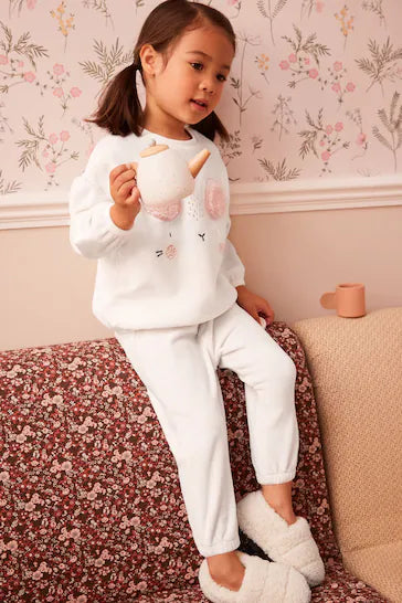 |Girl| Pijama Aconchegante - Ecru Cream Mouse (9 meses a 16 anos)