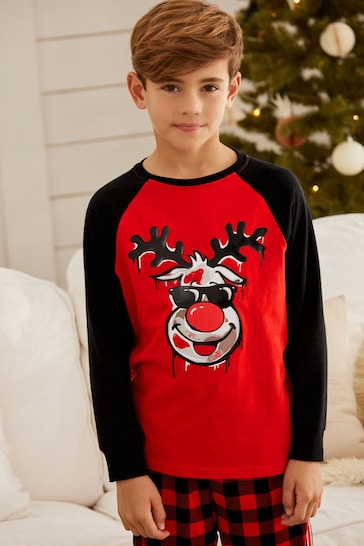 |BigBoy| Natal Pijama De Natal - Red Reindeer Check (3-16 anos)