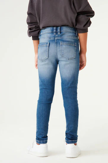 |BigGirl| Jeans Skinny - Mid Blue Denim Distressed (3-16 anos)