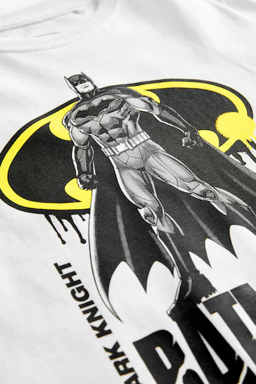 |Boy| Camiseta Branca Do Batman Com Licença Da Next (3 a 14 anos)
