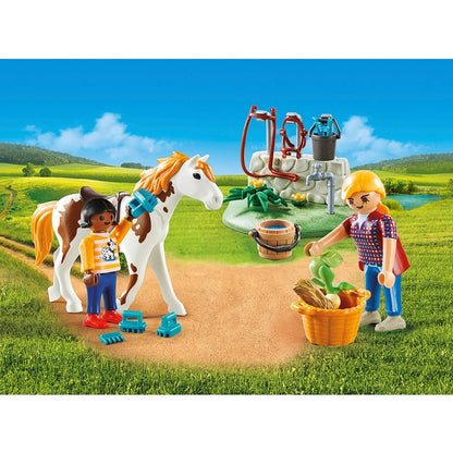 Playmobil - Maleta de transporte de cuidados para cavalos