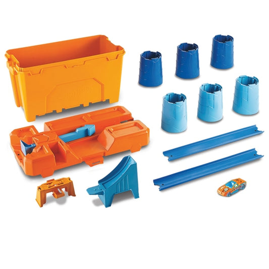 Hot Wheels Track Builder Barrel Box Toy Cars Track Set
