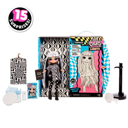 L.O.L. Surprise! O.M.G. Lights Groovy Babe Fashion Doll com 15 Surpresas