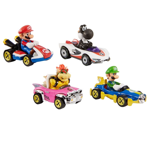 Hot Wheels Mario Kart Diecast  Kit com 4