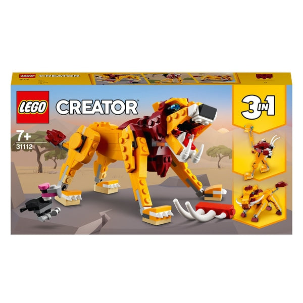 LEGO - Criador 3 em 1 Conjunto de construção do Leão Selvagem