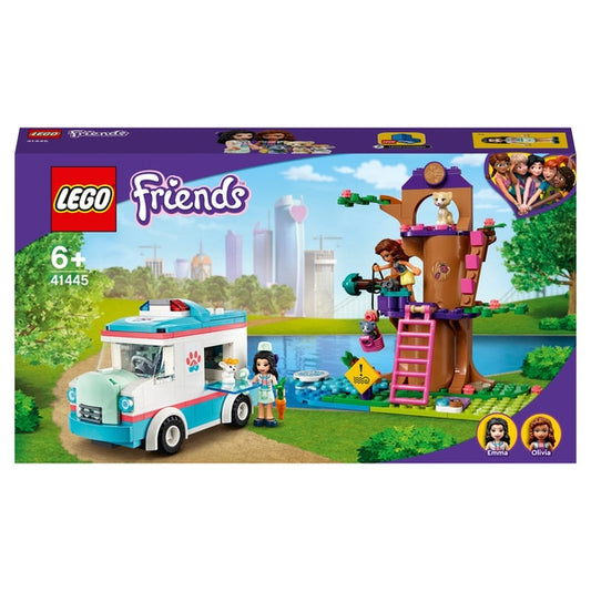 LEGO Friends 41445 - Carro de brinquedo de ambulância da clínica veterinária