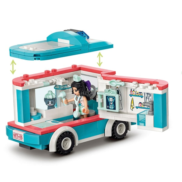 LEGO Friends 41445 - Carro de brinquedo de ambulância da clínica veterinária