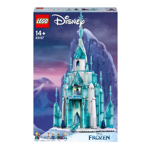 LEGO 43197 - Brinquedo de construção da princesa Disney, o castelo de gelo