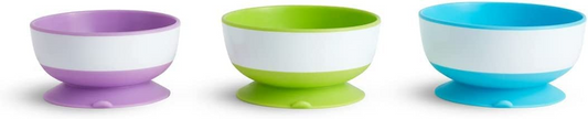 Munchkin Splash Tigelas de sucção e divisoras azul/verde ** Etiquetas à prova d'água incluídas para personalizar o kit