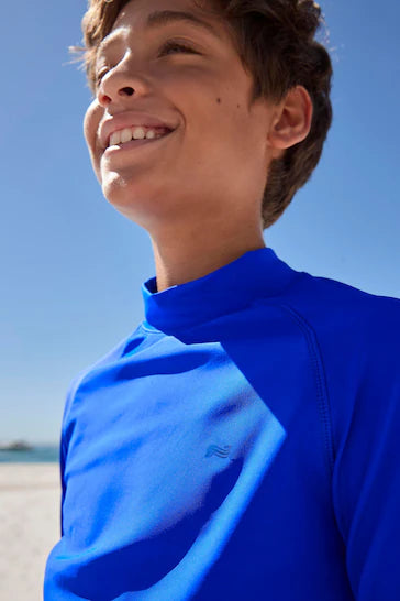 |Boy| Colete De Manga Curta Sunsafe Rash - Cobalt Blue (3-16 anos)