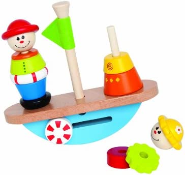 Hape - Barco de equilibrio de madera E0423 