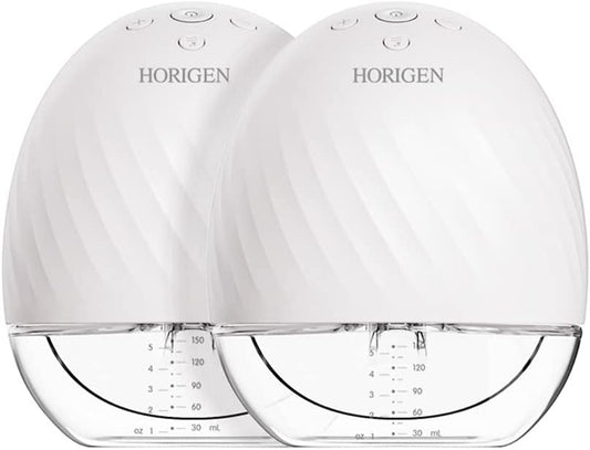 Horigen - Bomba Extratora de Leite Elétrica Portátil Recarregável (duplo) - Branco