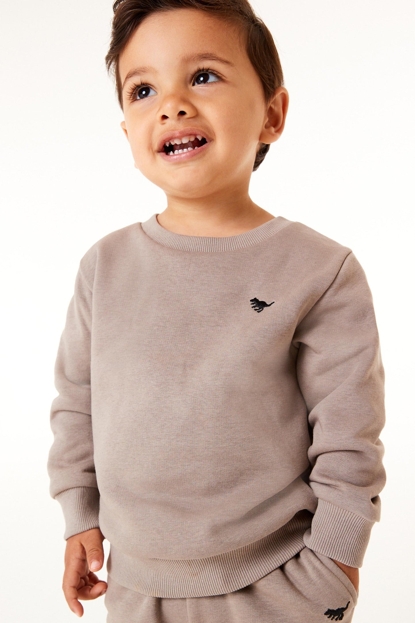 |Bebé| Conjunto de sudadera - Marrón - (3 meses-7 años)