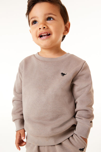 |Bebé| Conjunto de sudadera - Marrón - (3 meses-7 años)