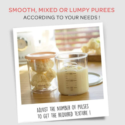 BEABA - Babycook Solo - Processador, Liquidificador, Cozimento a Vapor Rápido - Cinza Escuro