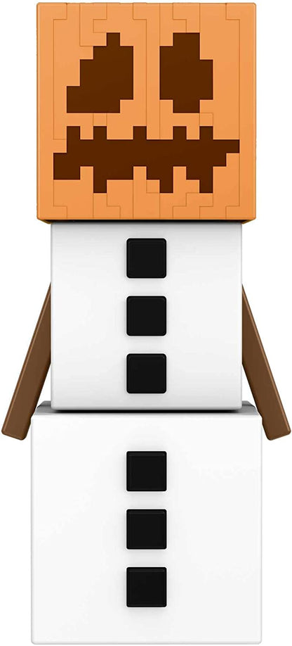 Minecraft Fusion Figures Craft-a-Figure Golem de Neve - Personagem fácil de construir - Compatível com outras figuras - Tamanho grande - Presente para crianças com mais de 6 anos - HDV54