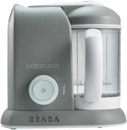 BEABA - Babycook Solo - Processador, Liquidificador, Cozimento a Vapor Rápido - Cinza