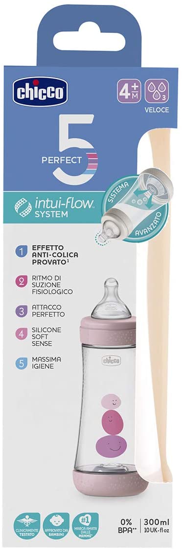 Chicco Biberón Anticólicos con Tetina de Silicona 300 ml