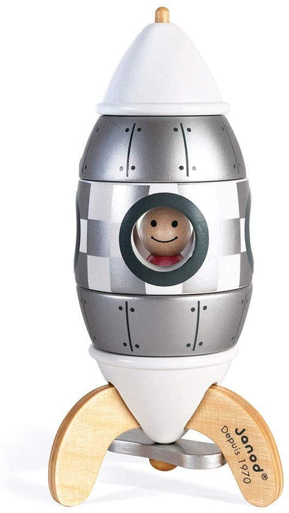 Janod - Foguete de ímã 5 peças de madeira