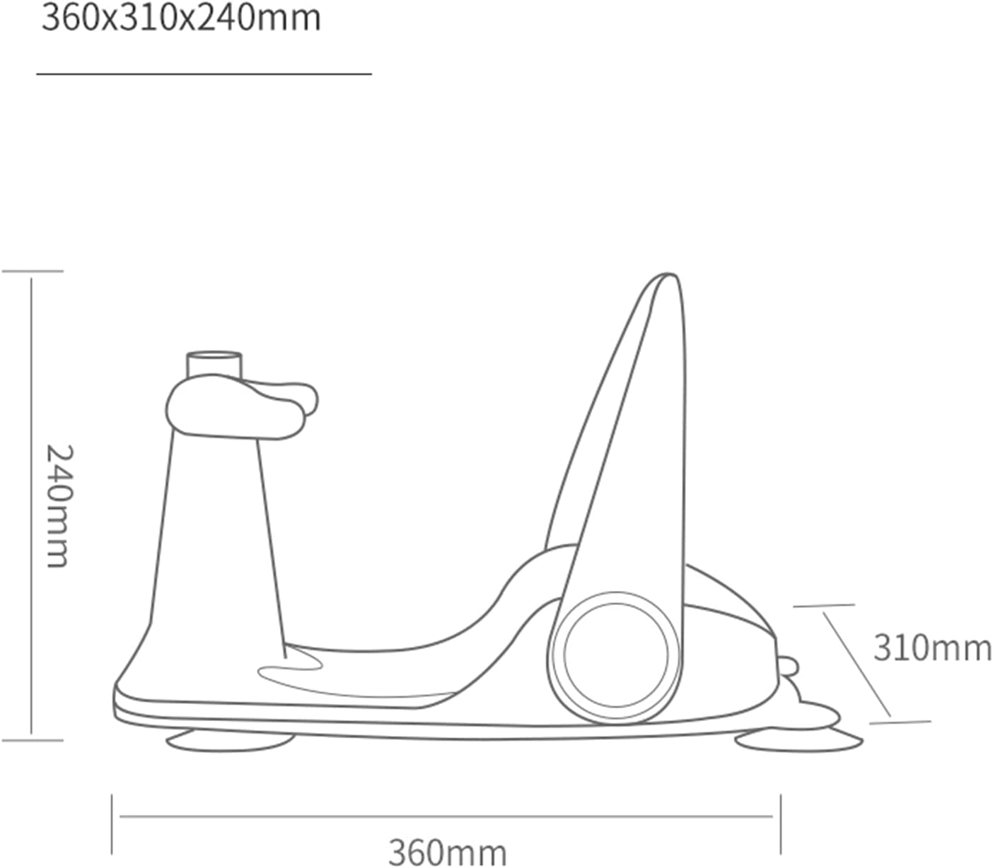 Bebamour - Assento de Banho com Base de Ventosa Reclinável de 3 Posições - (6-18 meses) - Cinza