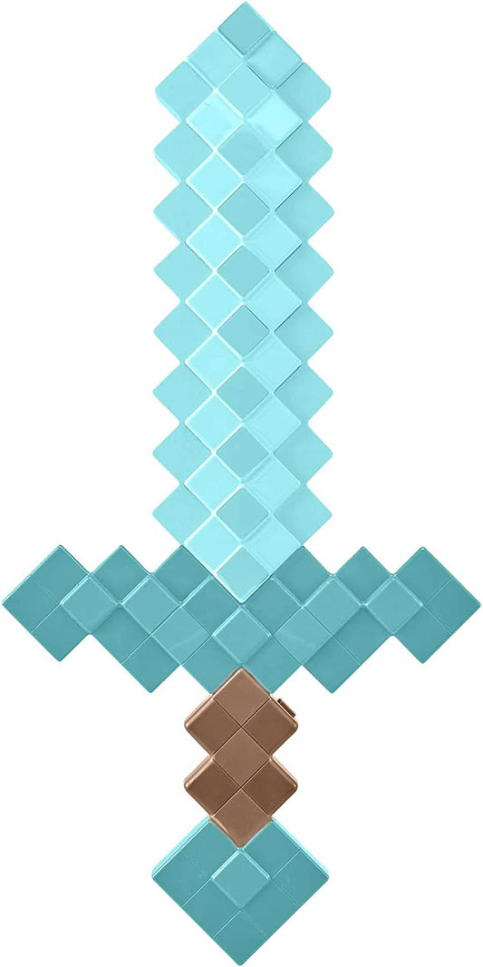 Minecraft Sword, coleção de acessórios de dramatização em tamanho infantil, presente colecionável para fãs de videogame de 6 anos ou mais, HDV53