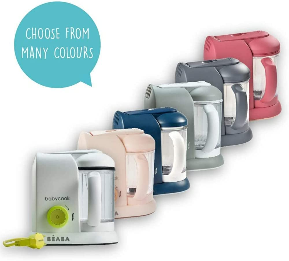 BEABA - Babycook Solo - Processador, Liquidificador, Cozimento a Vapor Rápido - Cinza Escuro