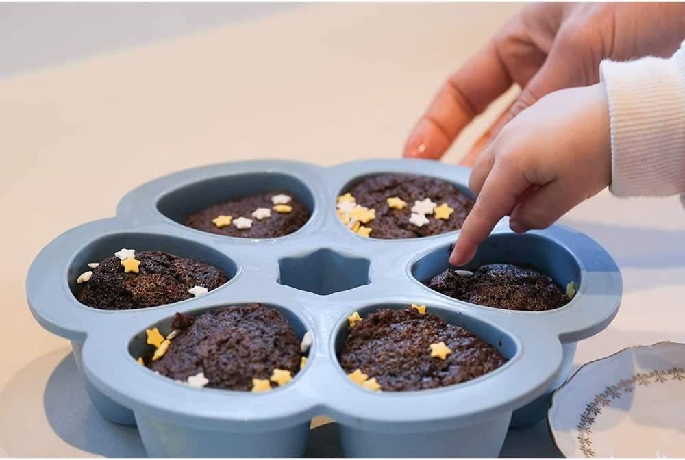 BÉABA - Multi-Recipientes de Silicone 6x90 ml - Azul