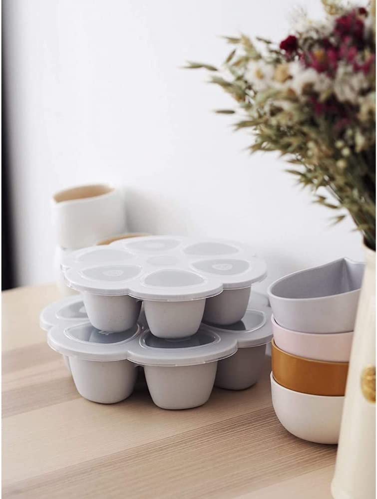 BÉABA - Multi-Recipientes de Silicone 6x90 ml - Cinza