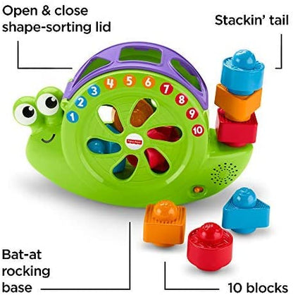 Fisher-Price - Brinquedo de classificação de formas de bebês e empilhamento de blocos