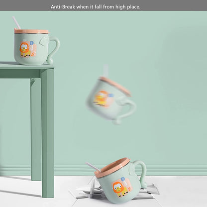 Bebamour - Copo com Tampa, Canudo e Alça Única - 180ml - Rosa