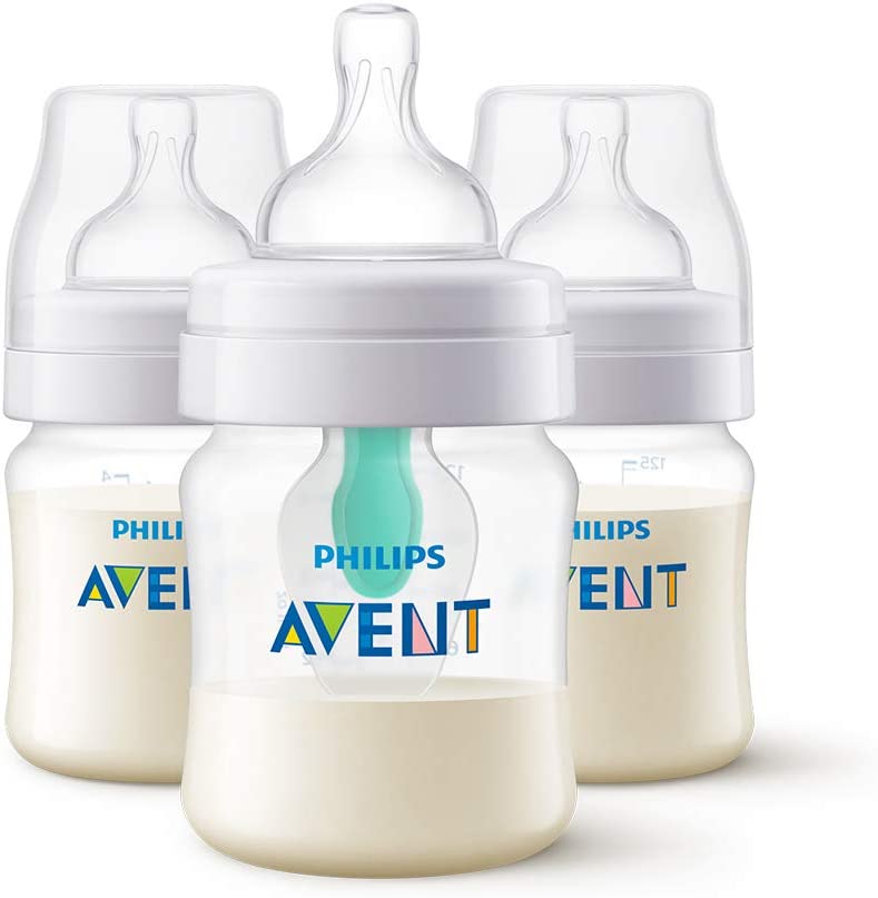 Philips Avent - Biberón anticólicos de flujo lento (125 ml, paquete triple) 